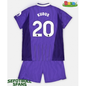 Tottenham Hotspur Mohammed Kudus #20 Tredjeställ Barn 2026-27 Kortärmad (+ Korta byxor)